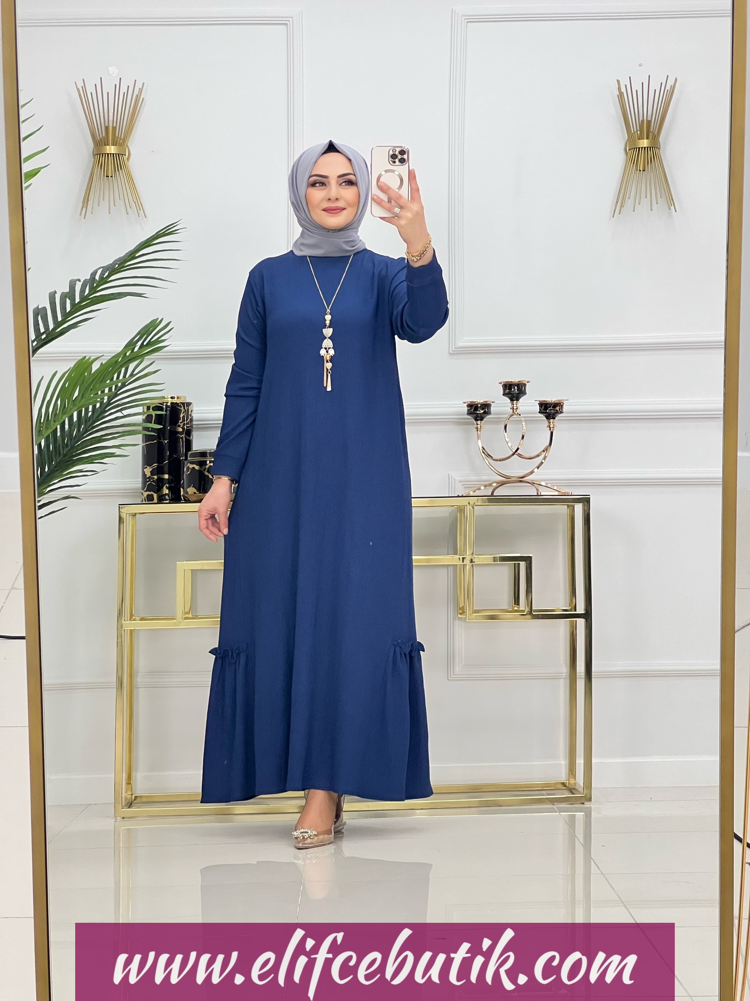 Bürümcük kumaş Güliz elbise - Görsel 8
