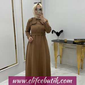 Krep kumaş Burçin elbise