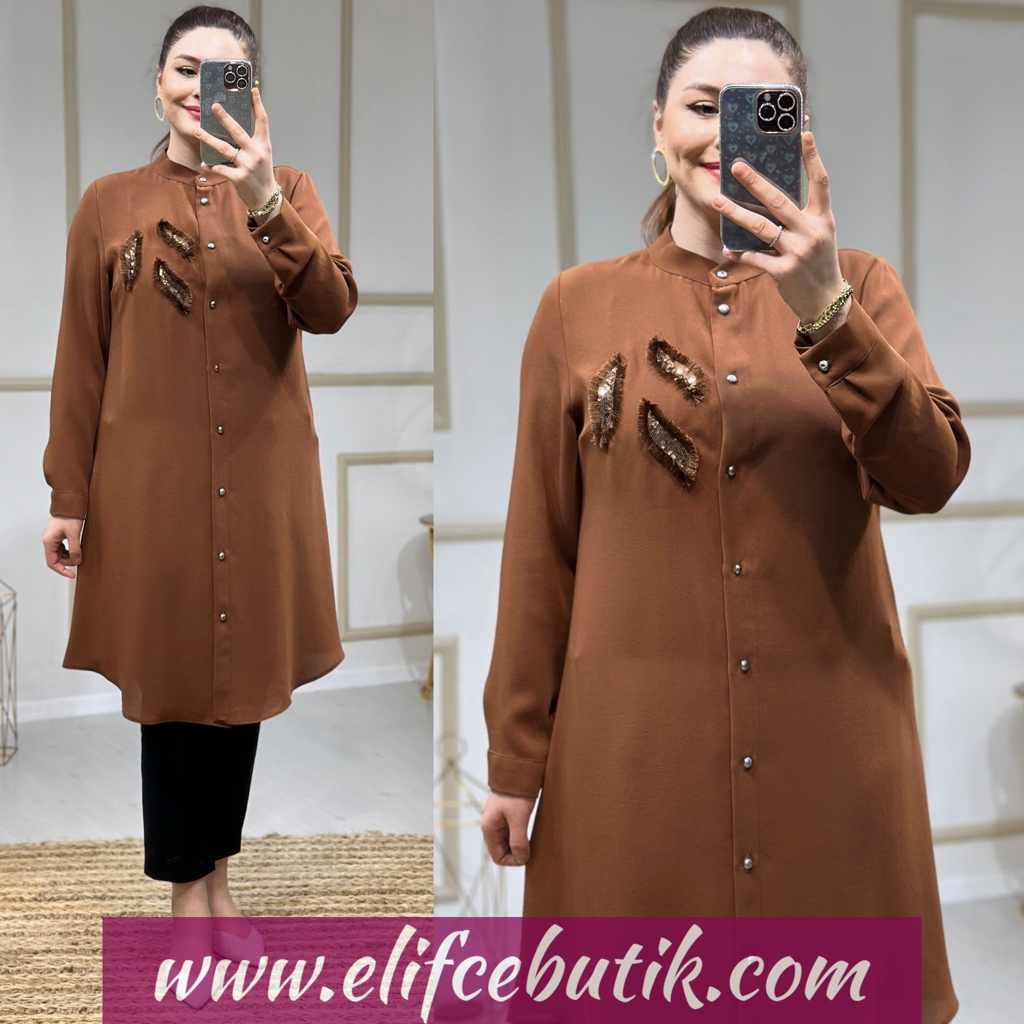 Krep kumaş Esra tunik