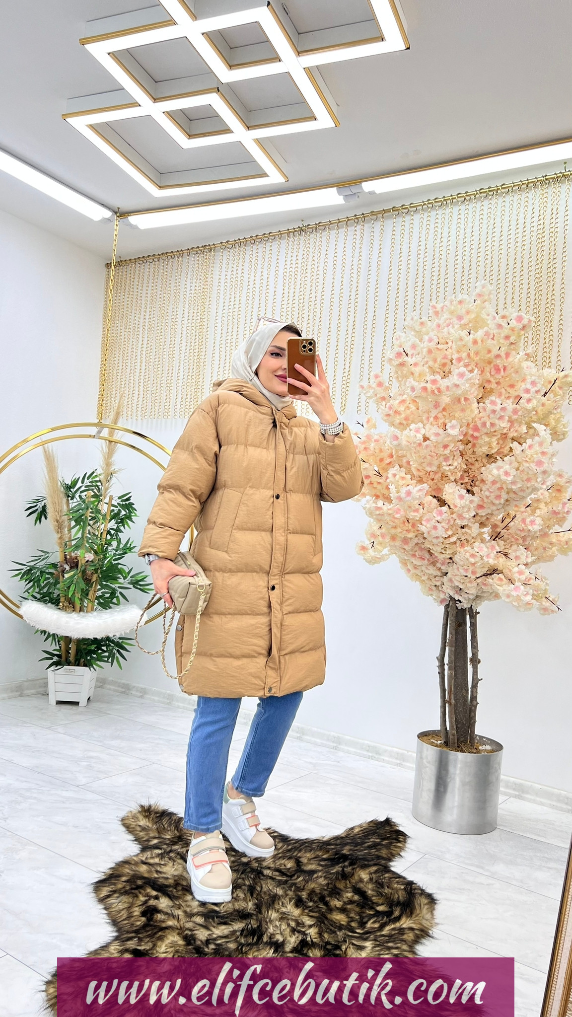 Astarlı şişme mont