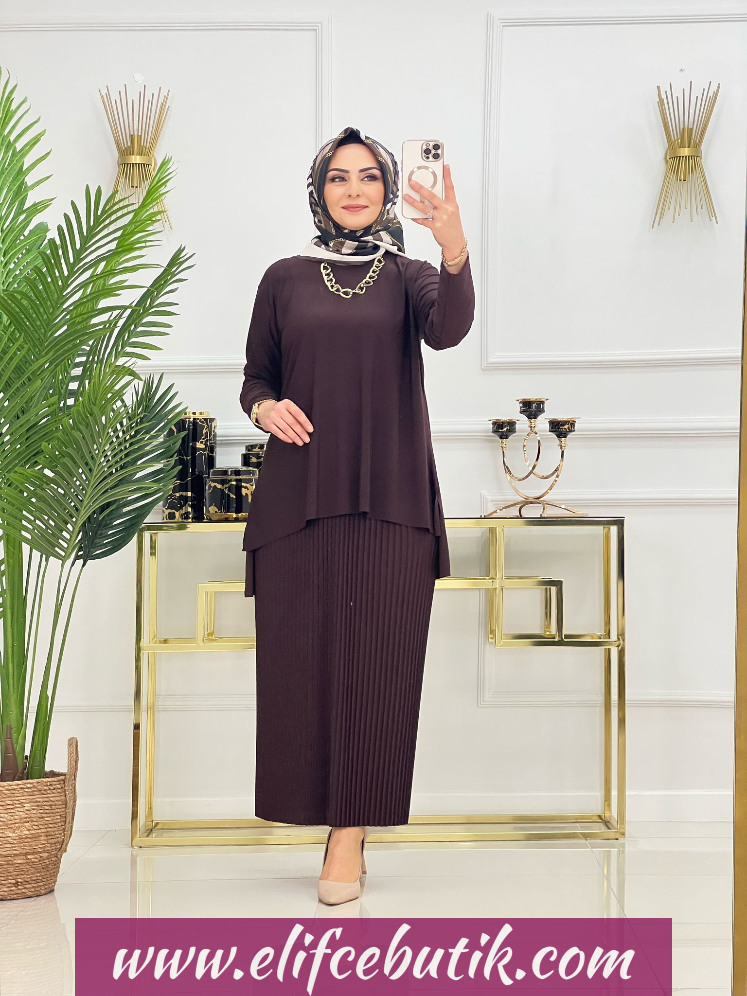 Sandy kumaş Nadide etekli takım - Görsel 6