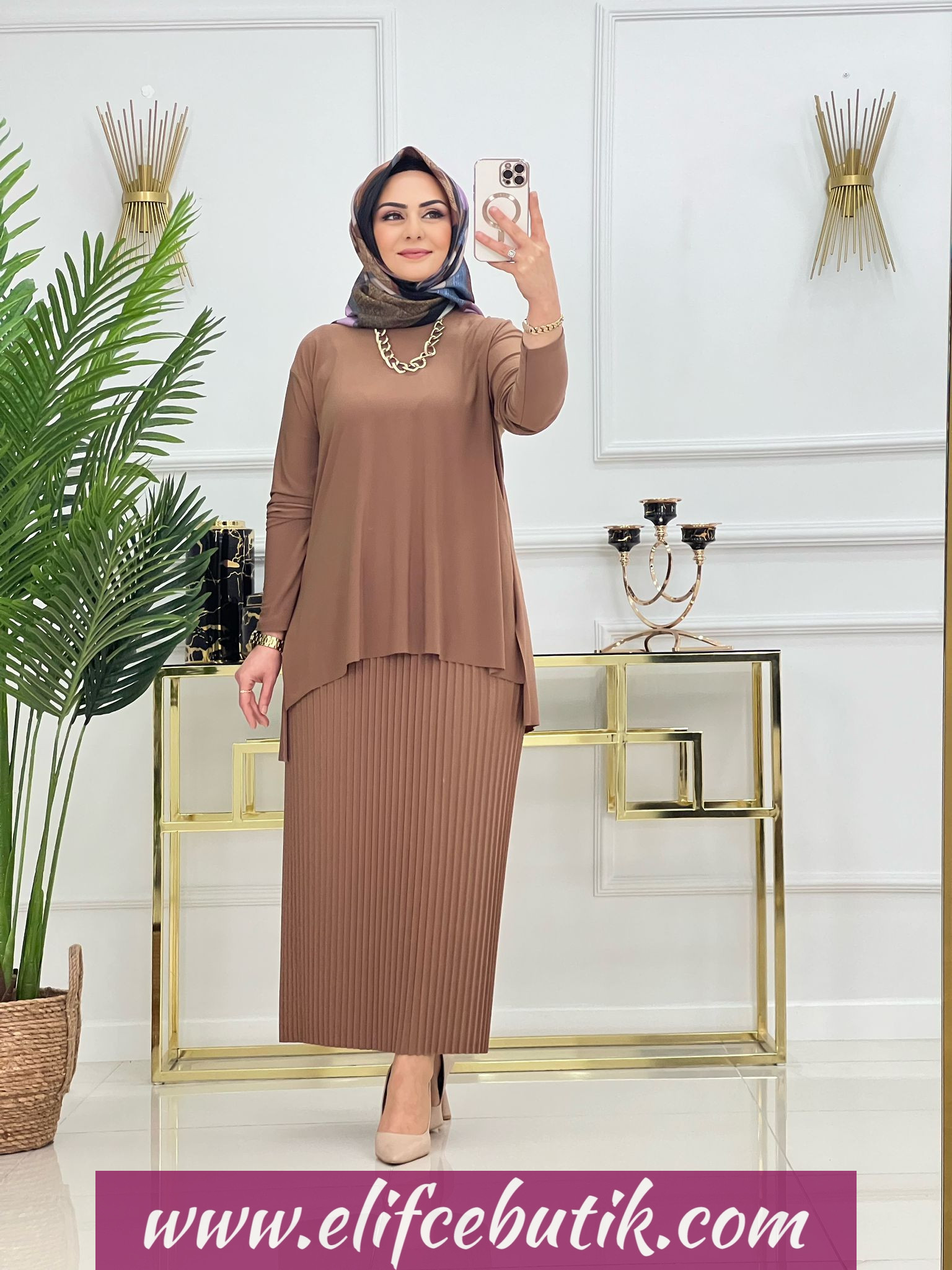 Sandy kumaş Nadide etekli takım - Görsel 5