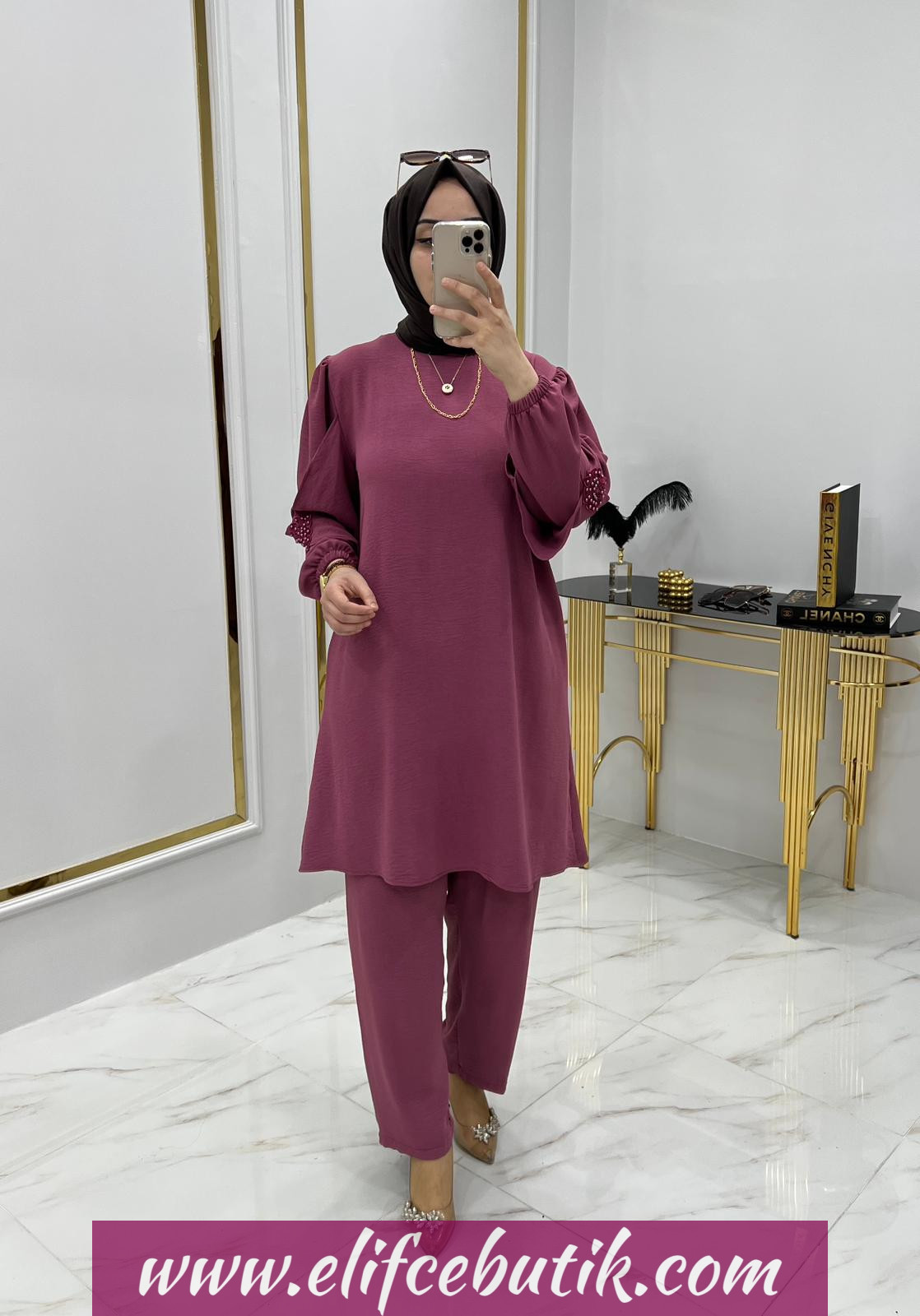 Ayrobin kumaş sinem takim - Görsel 5