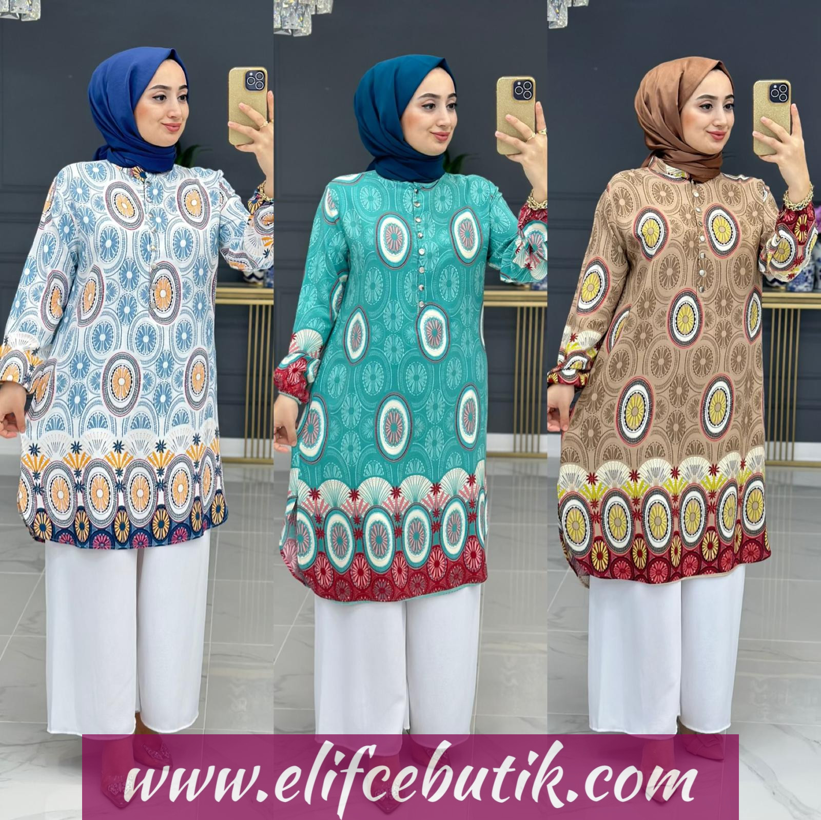 Pamuklu kumaş Selvi Tunik