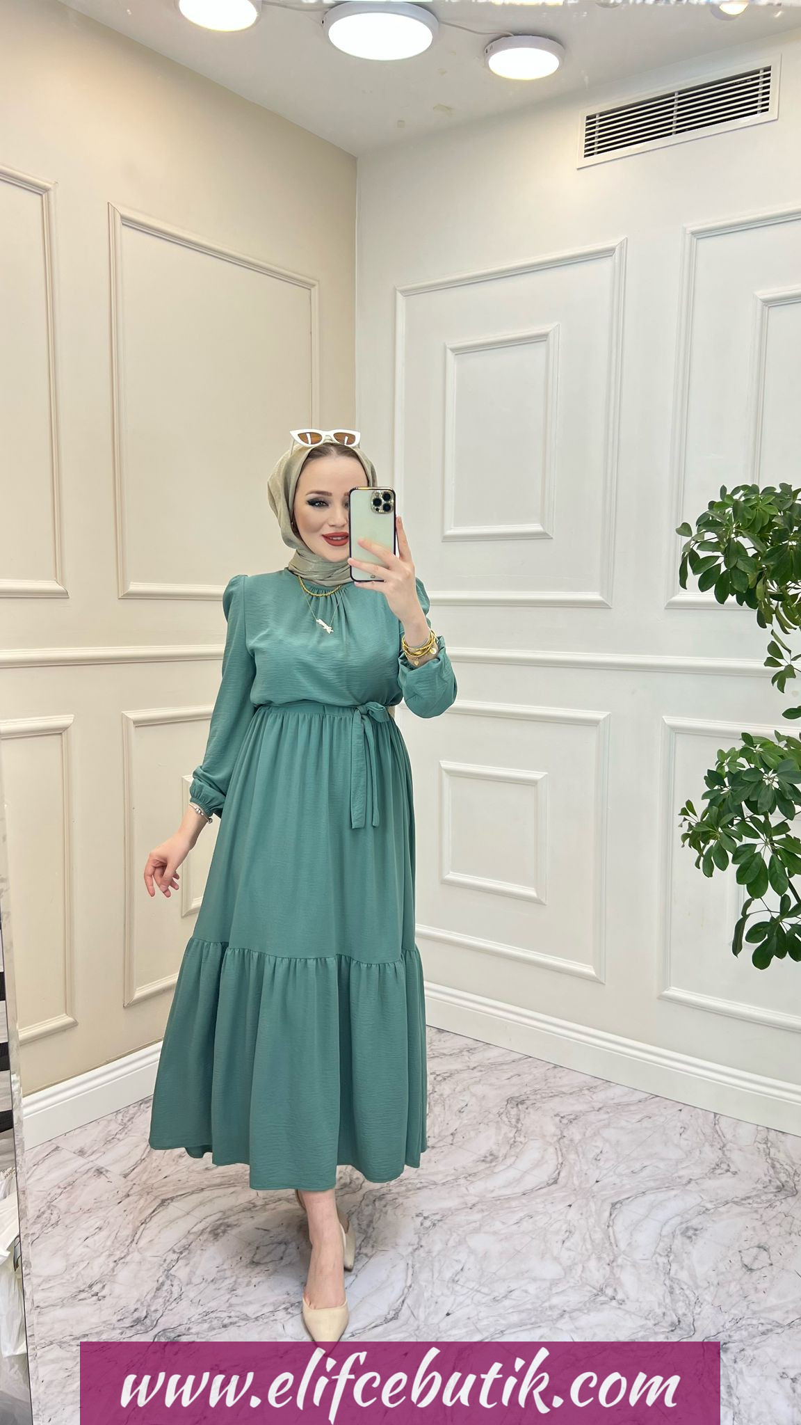 Ayrobin kumaş Hale elbise - Görsel 7