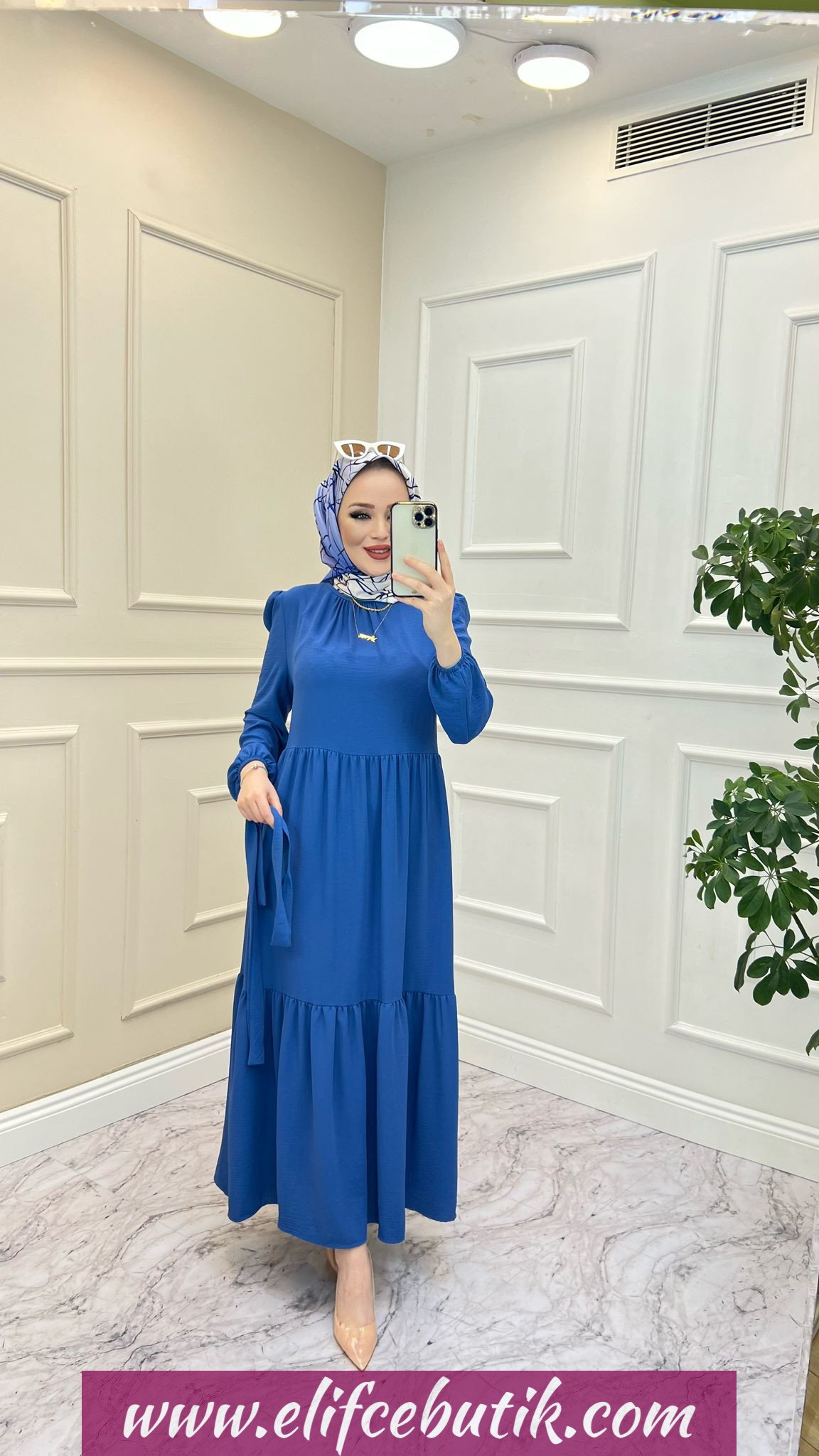Ayrobin kumaş Hale elbise - Görsel 2