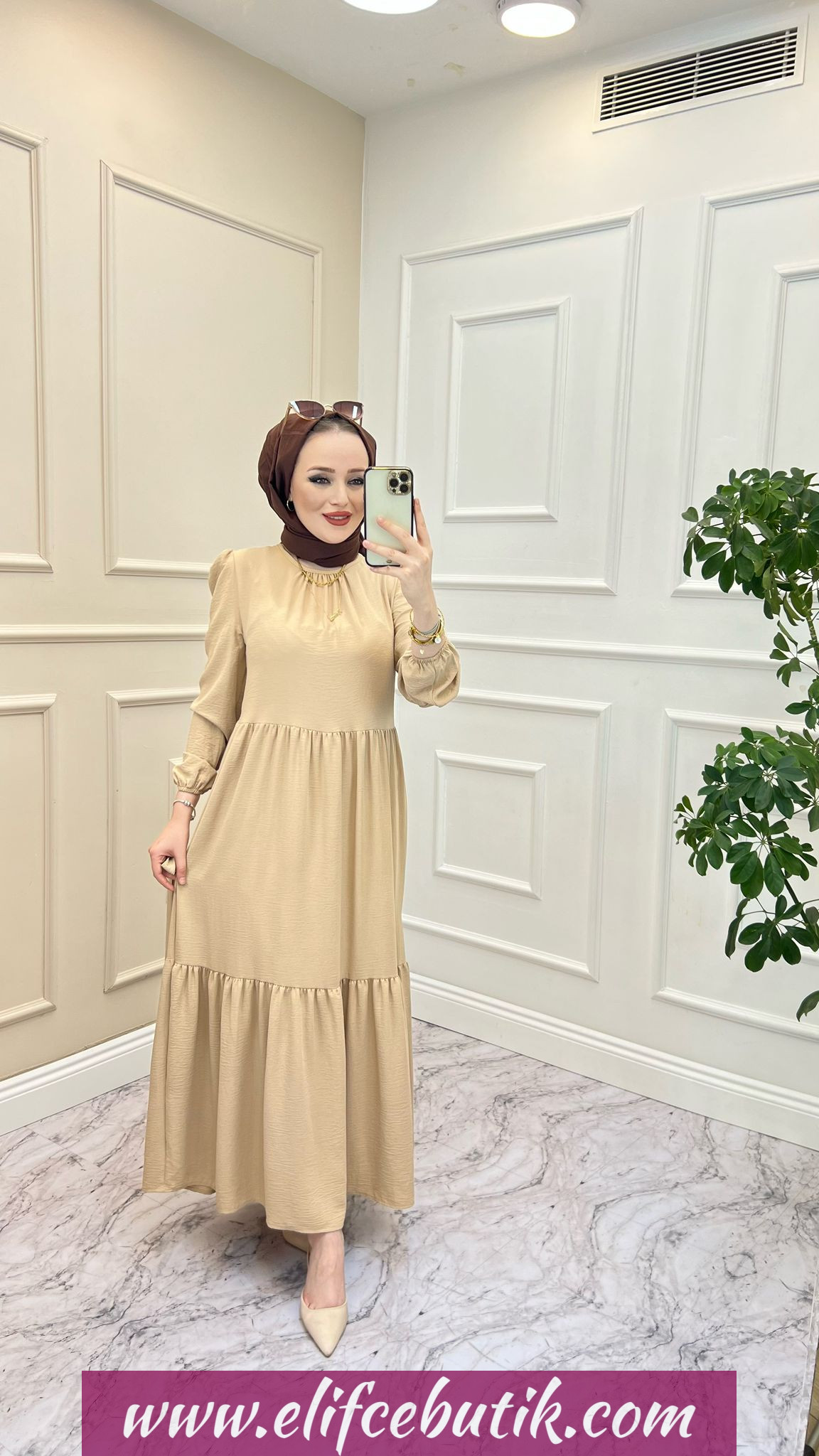 Ayrobin kumaş Hale elbise - Görsel 4