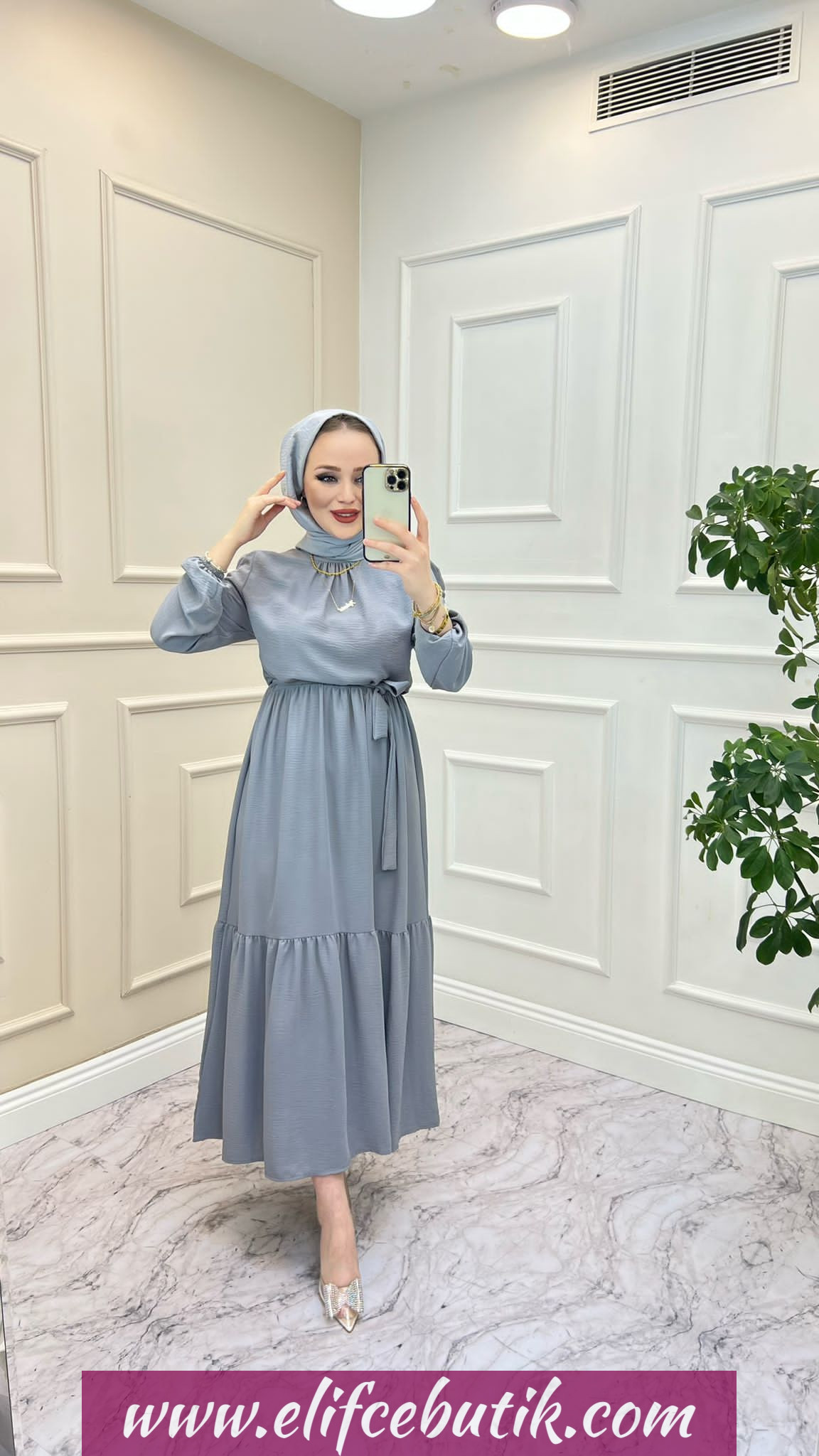 Ayrobin kumaş Hale elbise - Görsel 5