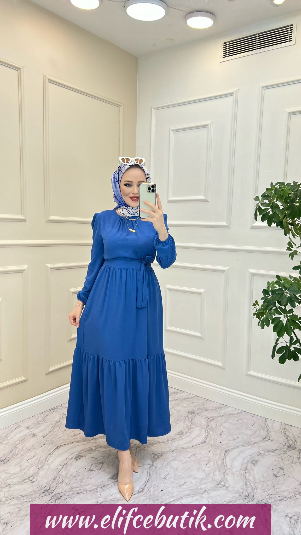 Ayrobin kumaş Hale elbise
