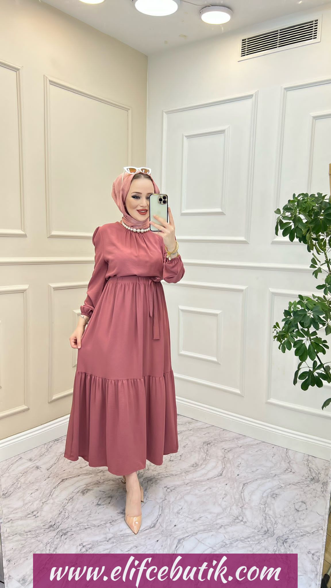 Ayrobin kumaş Hale elbise - Görsel 6