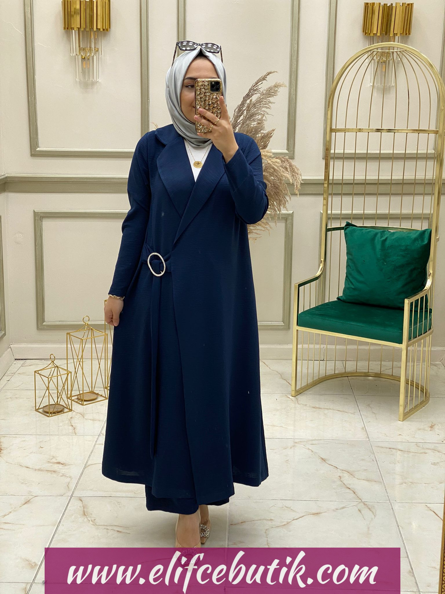 Ayrobin kumaş ceketli takim - Görsel 2