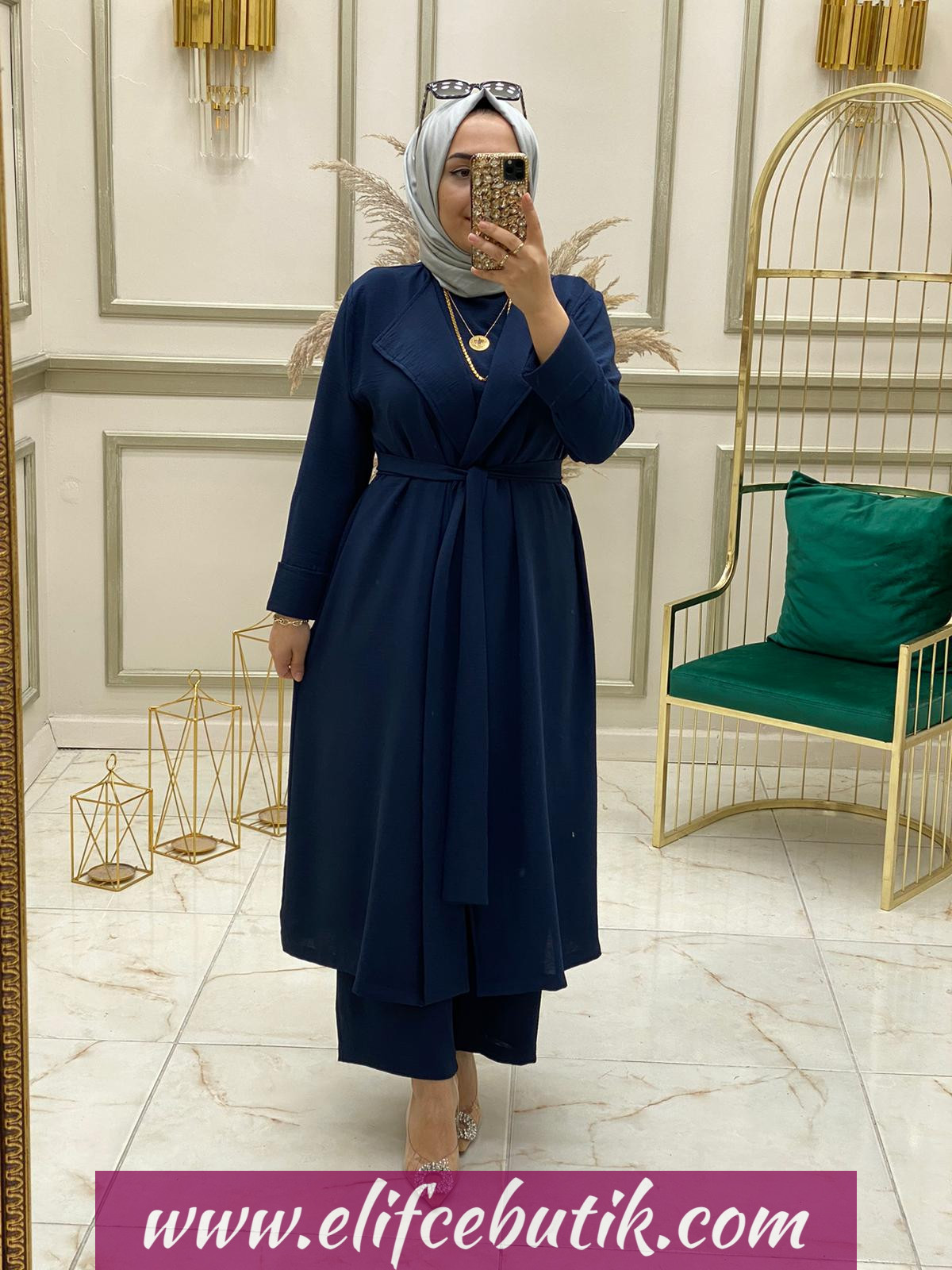 Ayrobin kumaş Viole üçlü takım - Görsel 8