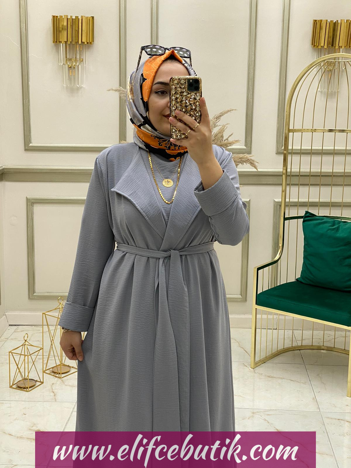 Ayrobin kumaş Viole üçlü takım - Görsel 2