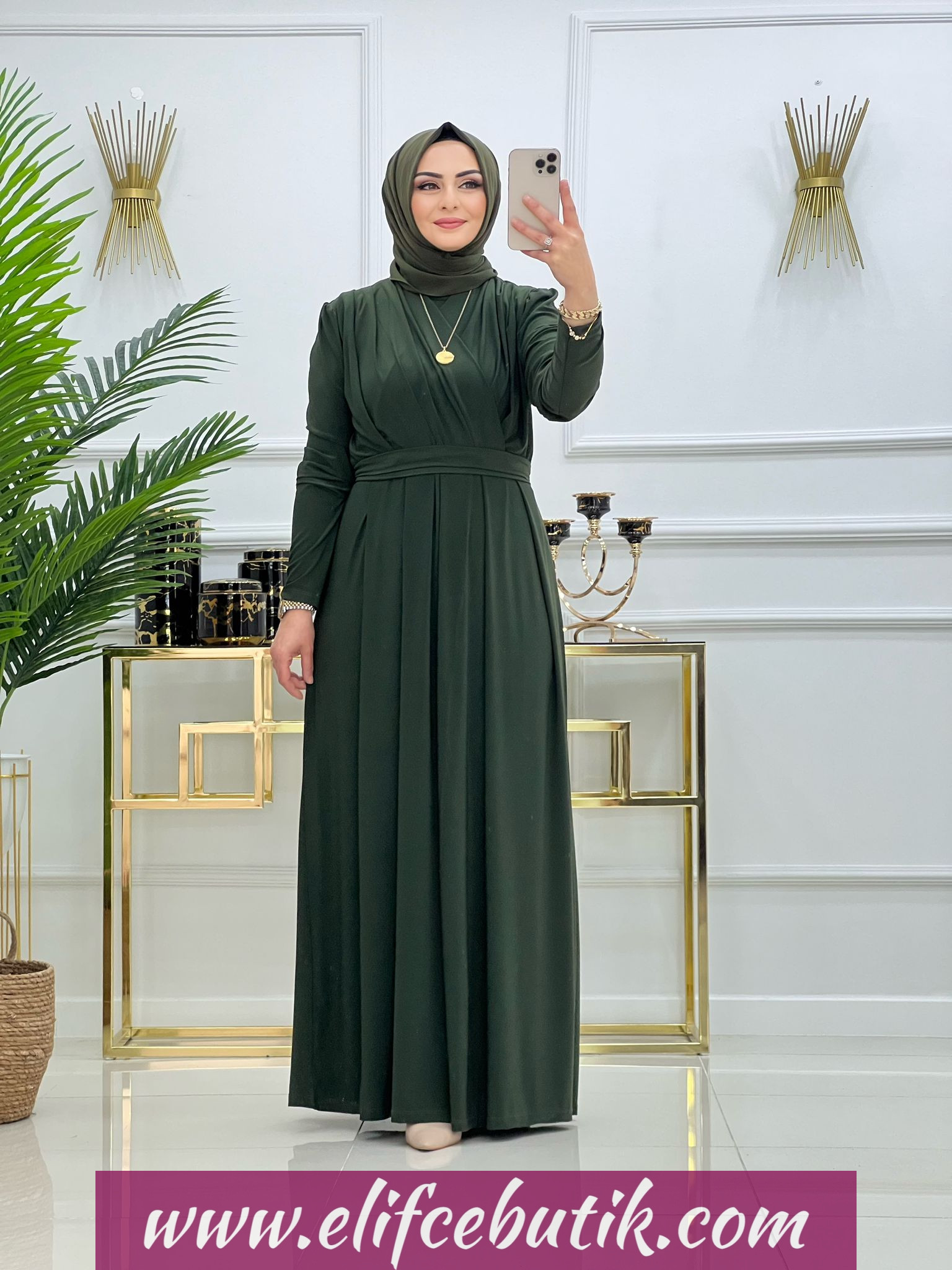 Sandy kumaş hilal elbise - Görsel 9