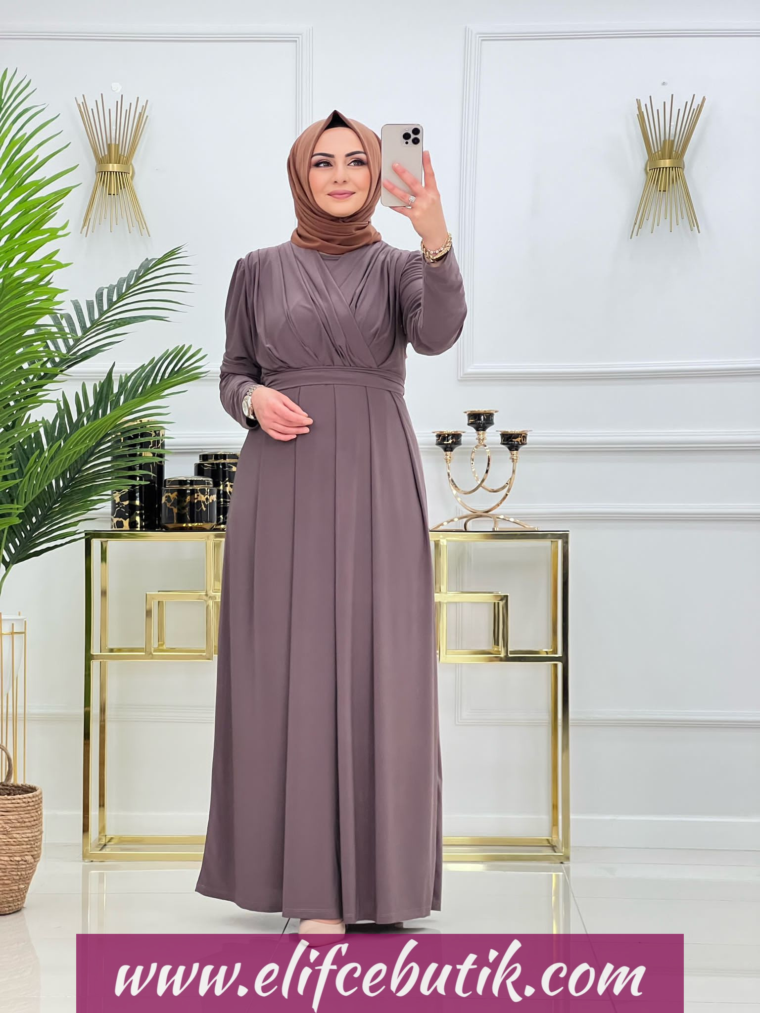 Sandy kumaş hilal elbise - Görsel 5