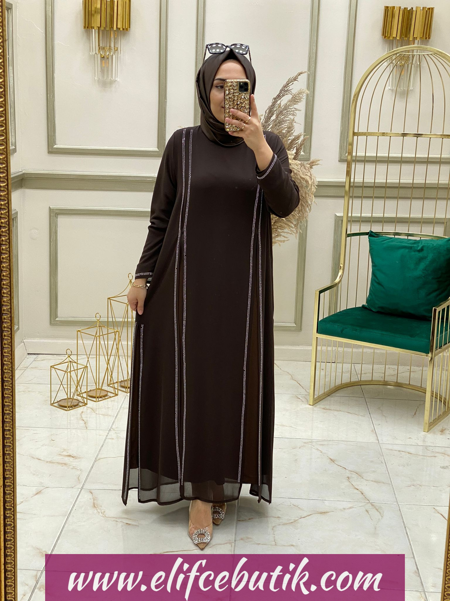 Tilda kumaş buğlem elbise - Görsel 5