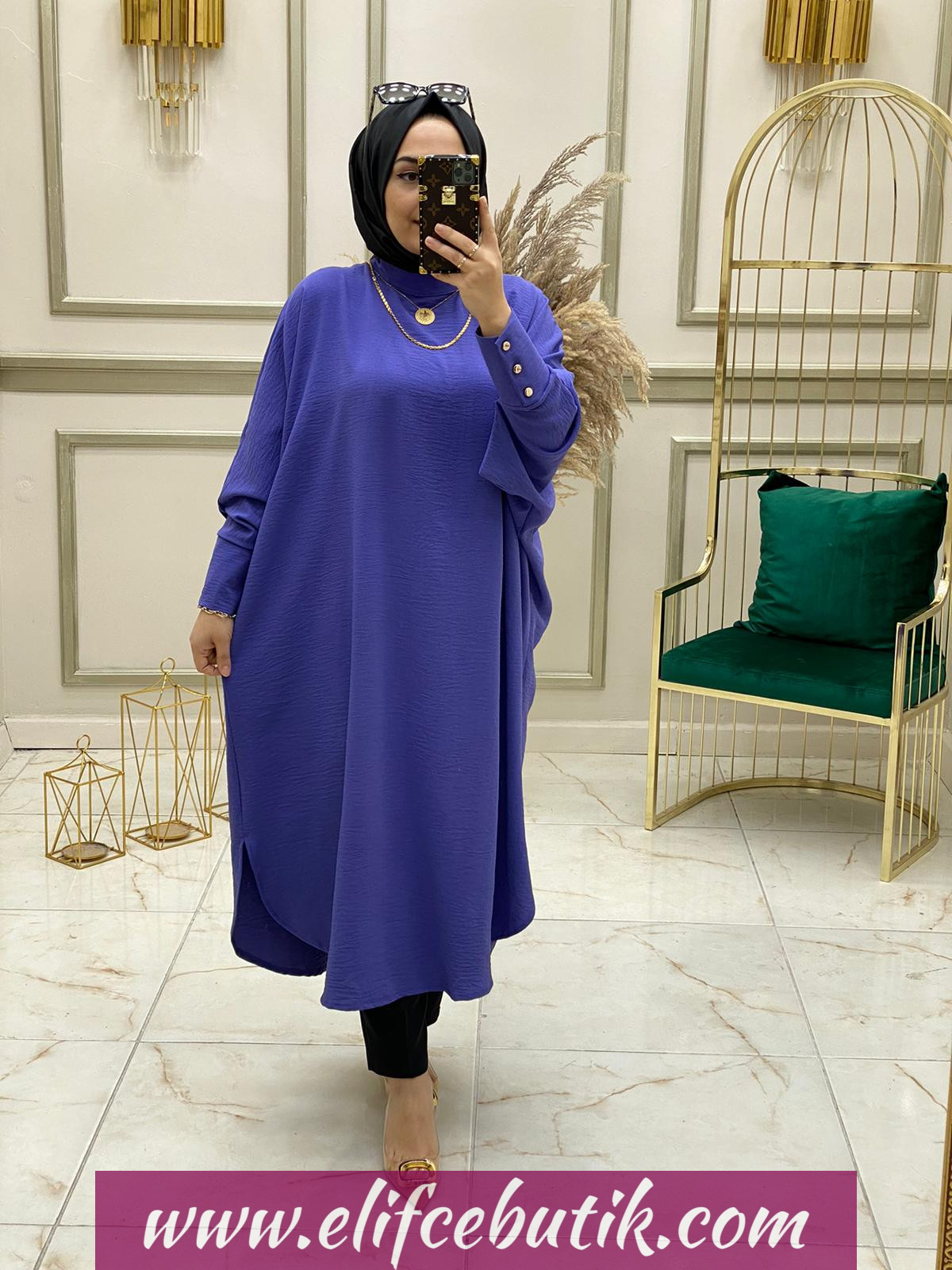 Ayrobin kumaş panço tunik - Görsel 5