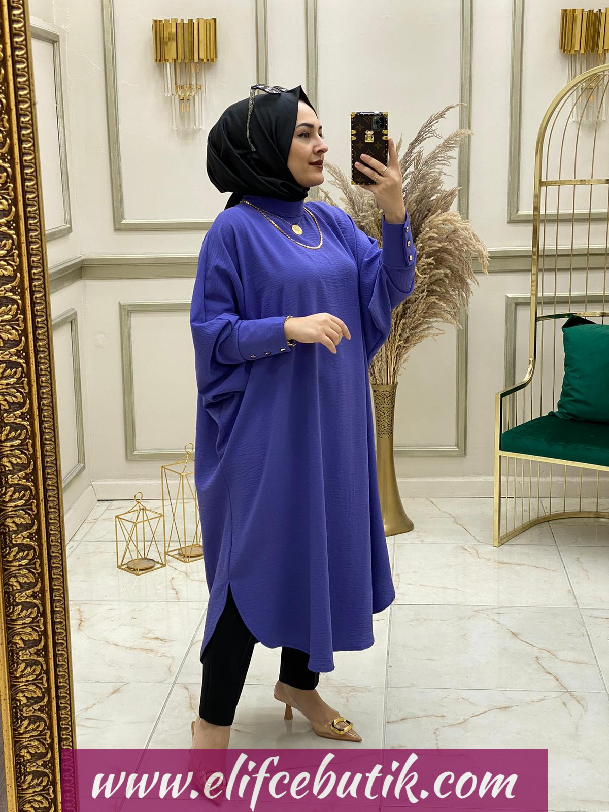 Ayrobin kumaş panço tunik - Görsel 3