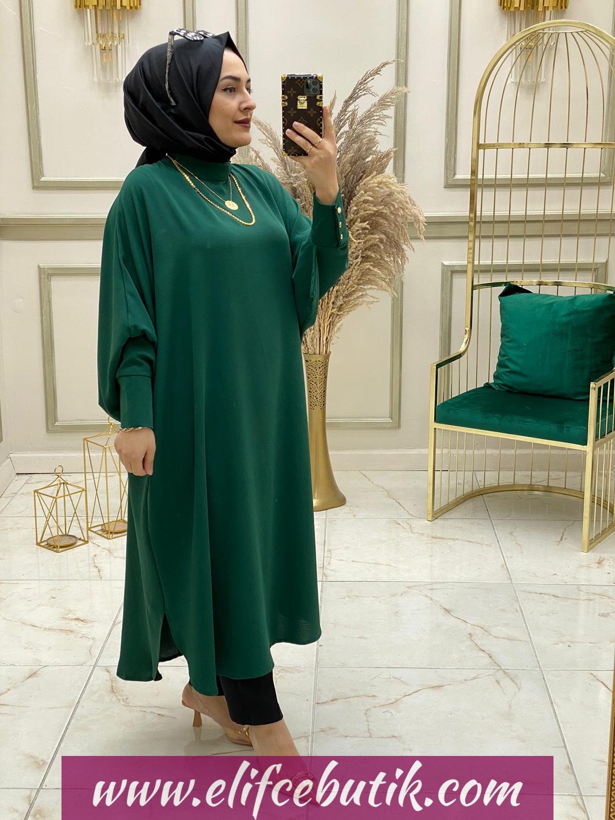 Ayrobin kumaş panço tunik - Görsel 2