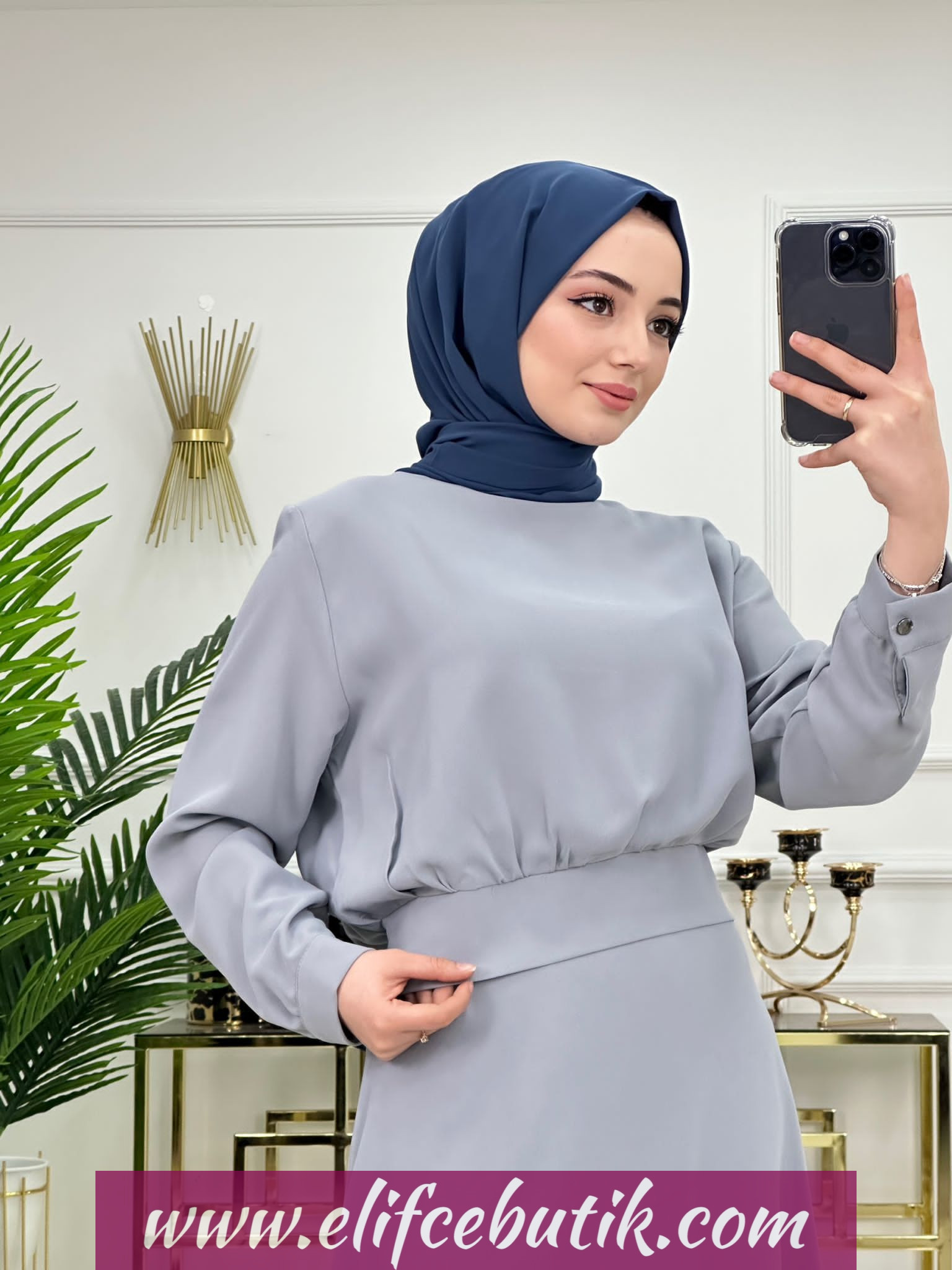 Krep kumaş crop etek takim - Görsel 6