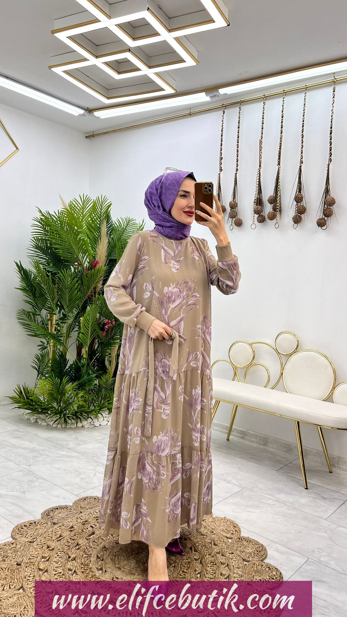 Şifon Krep Ayla elbise - Görsel 2