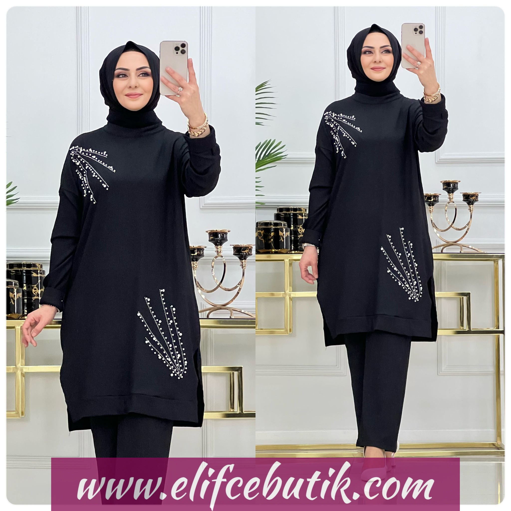 Gofre kumaş sevda takim - Görsel 3
