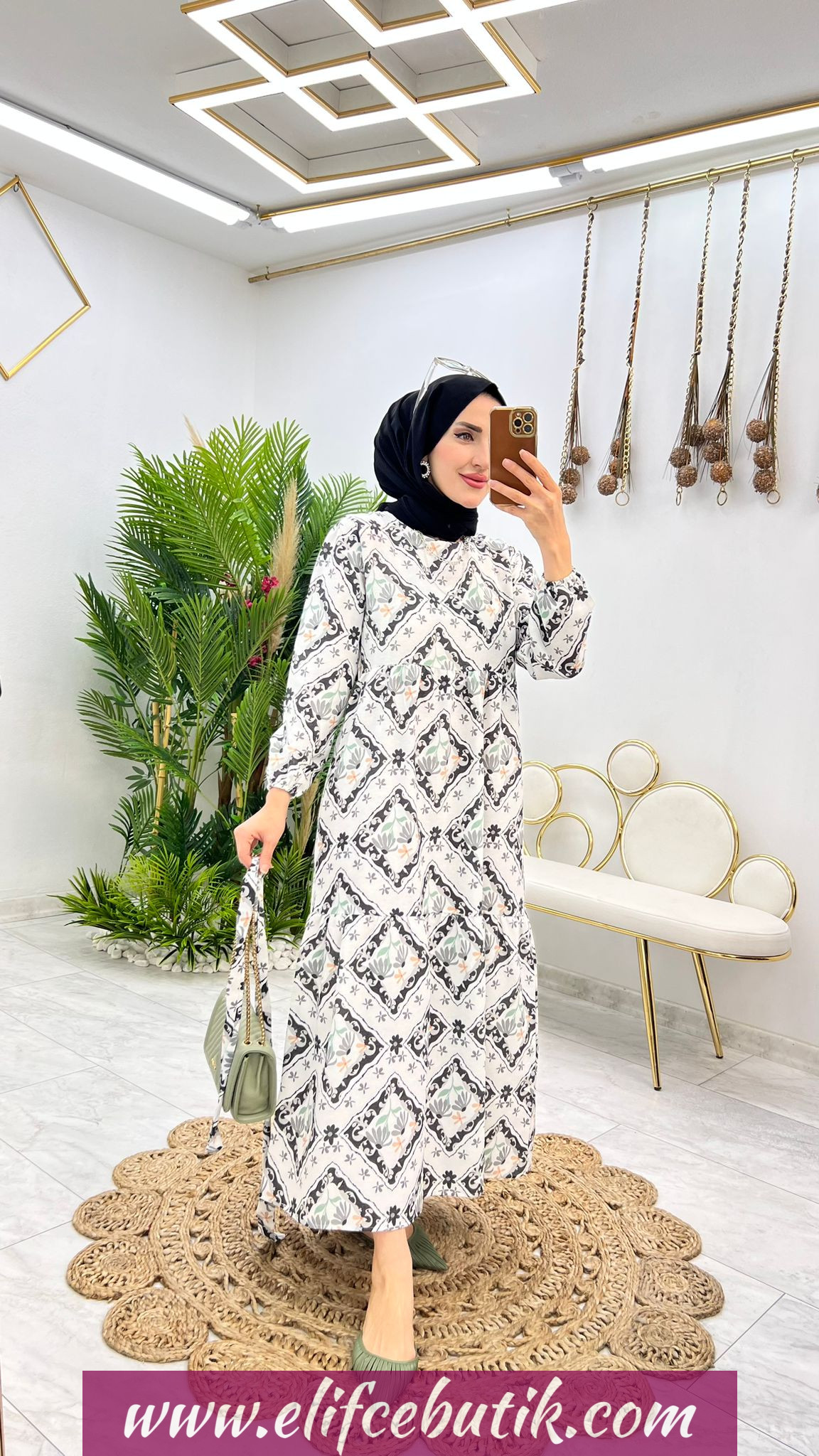Feryal keten elbise - Görsel 5