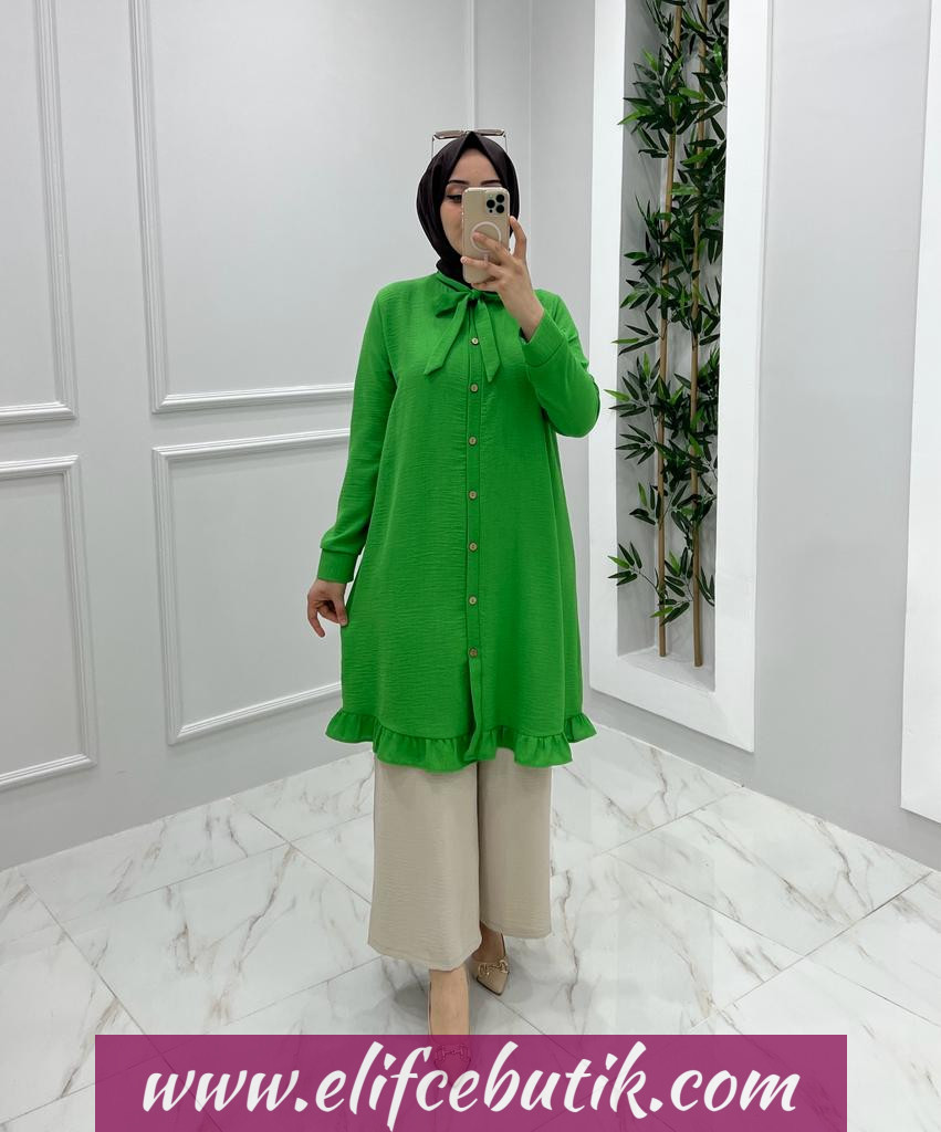 Keten ayrobin kumaş şirin tunik