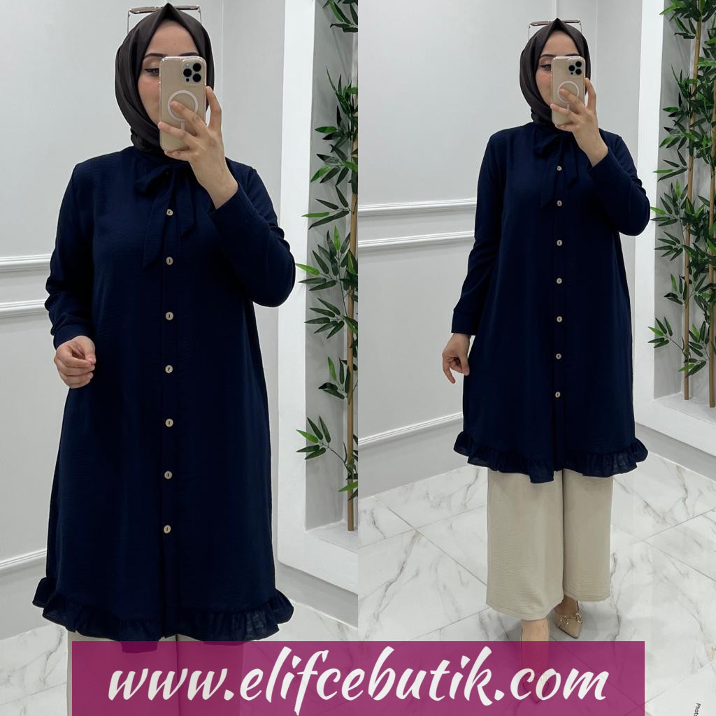Keten ayrobin kumaş şirin tunik - Görsel 5