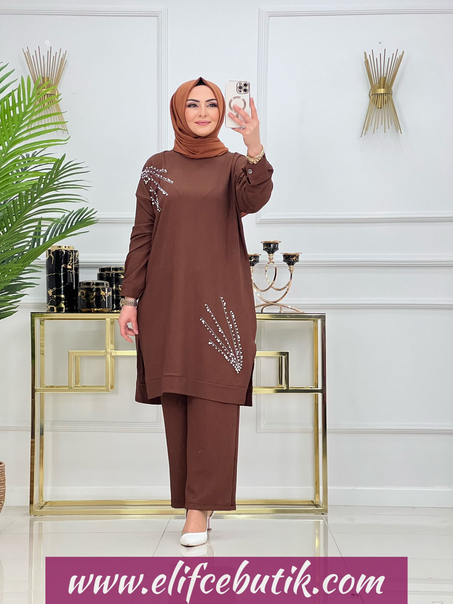 Gofre kumaş sevda takim - Görsel 2