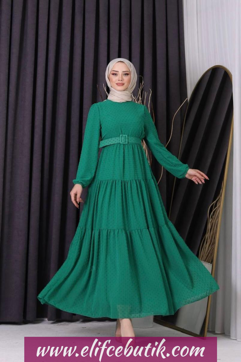 Şifon kumaş poni elbise - Görsel 2