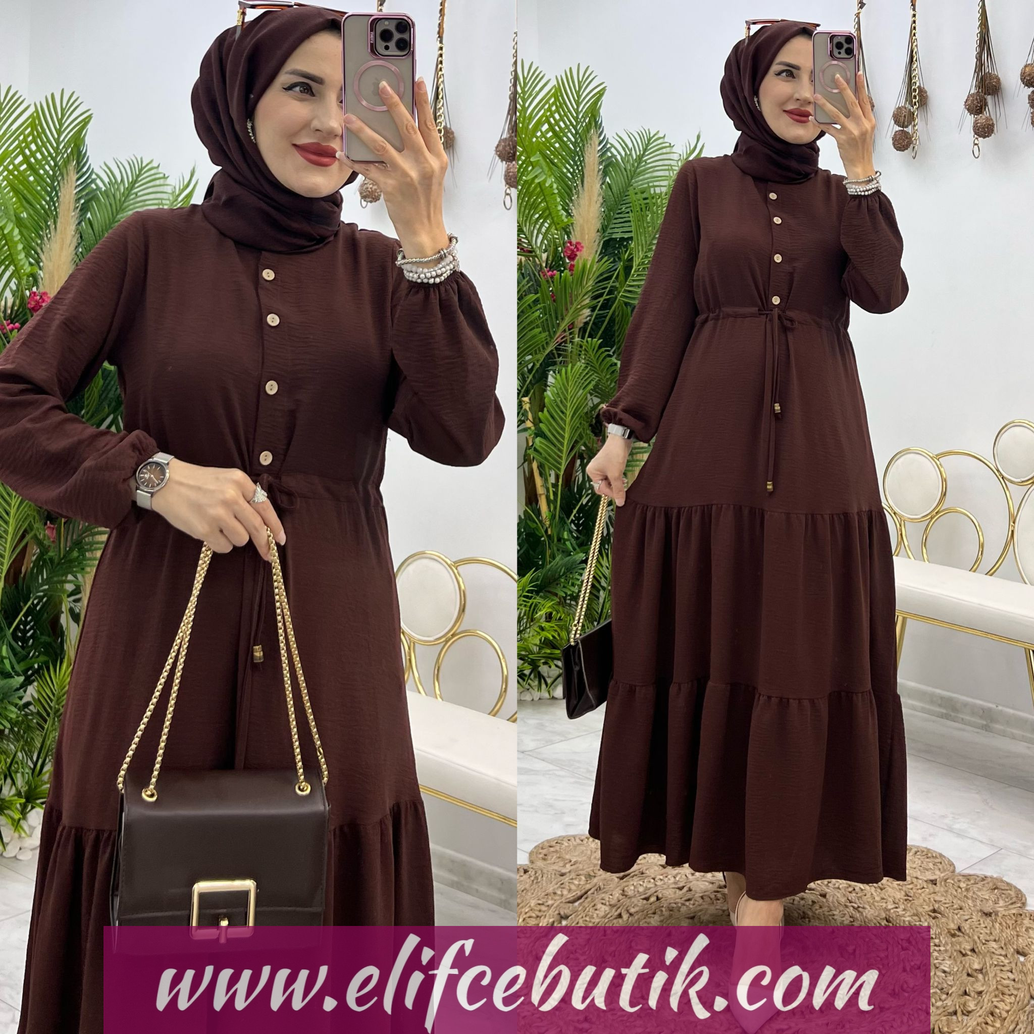 Ayrobin krep Ayşe elbise - Görsel 4