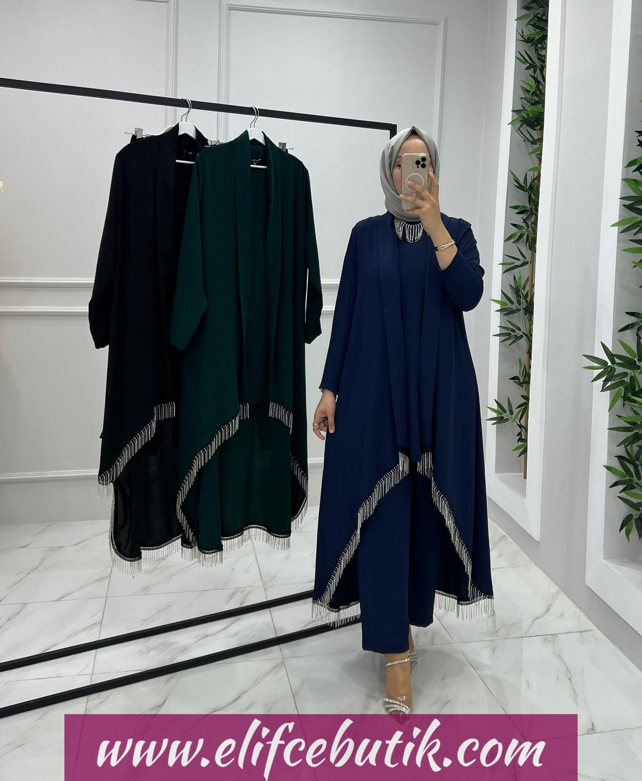 Ayrobin kumaş Sibel üçlü takim