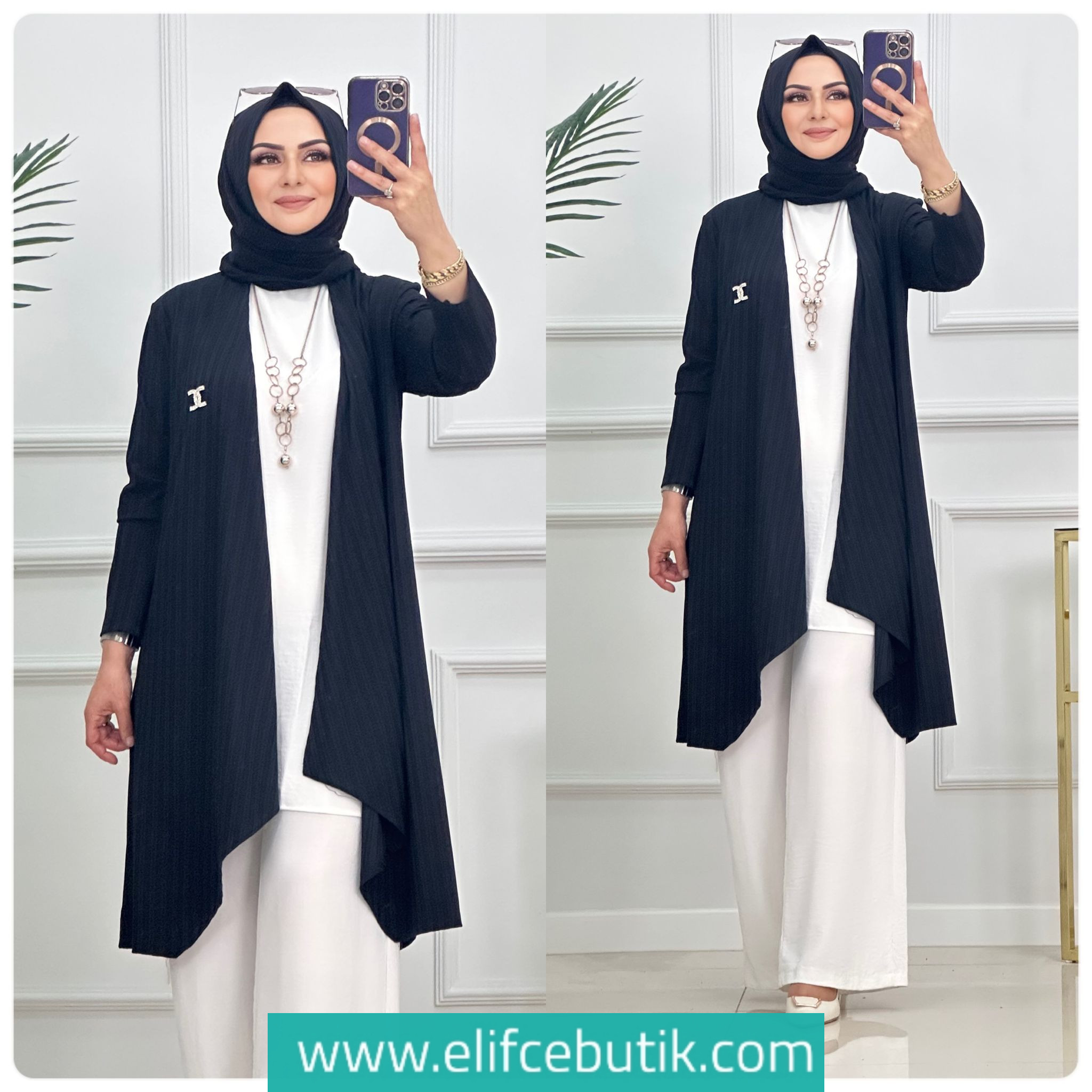 Kaşkorse kumaş hirka - Görsel 2