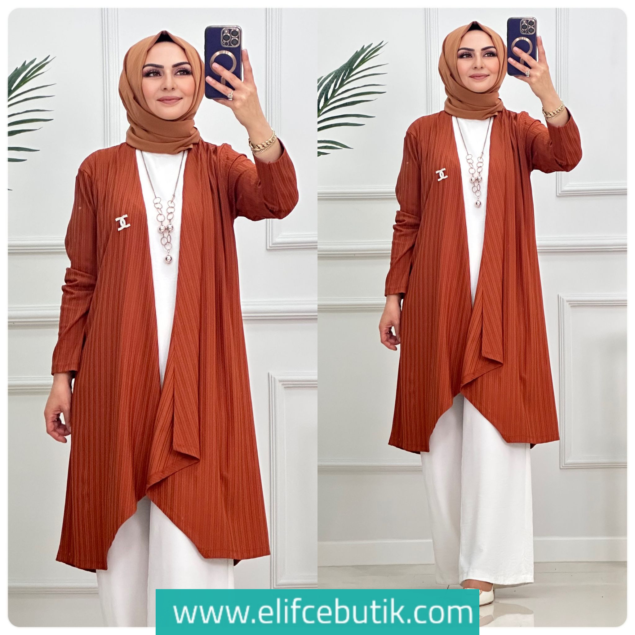 Kaşkorse kumaş hirka - Görsel 3