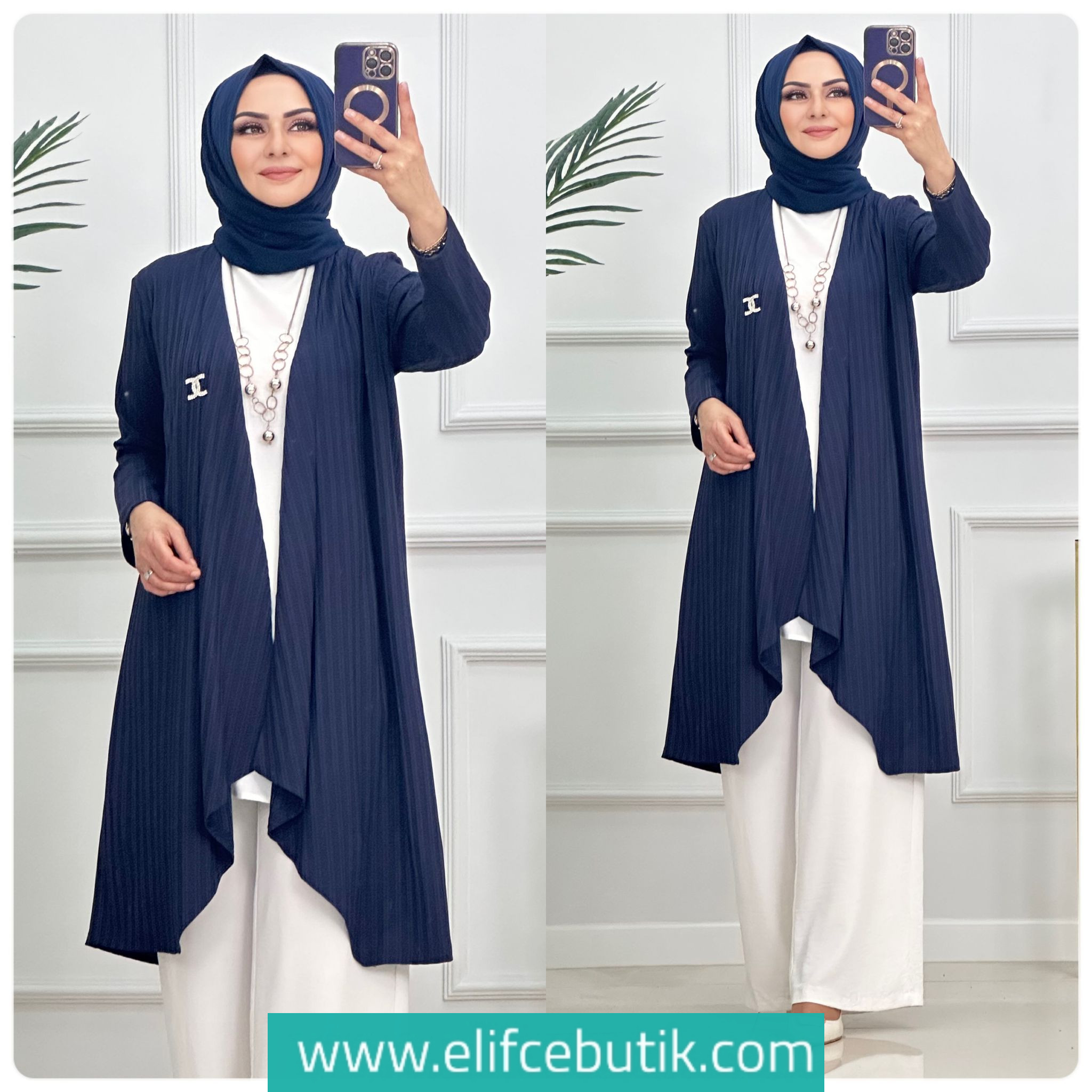 Kaşkorse kumaş hirka - Görsel 5