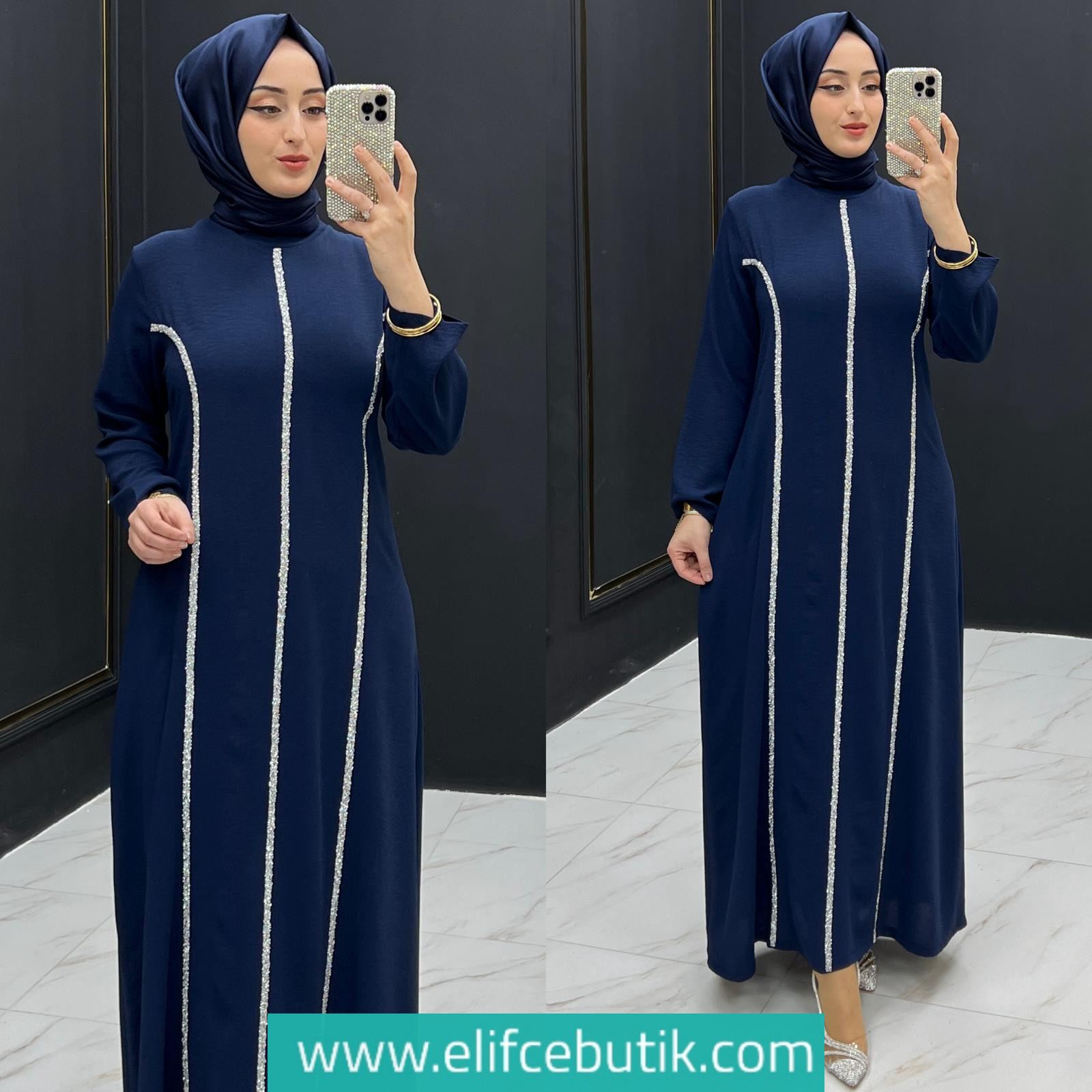 Ayrobin kumaş Miray abiye - Görsel 11