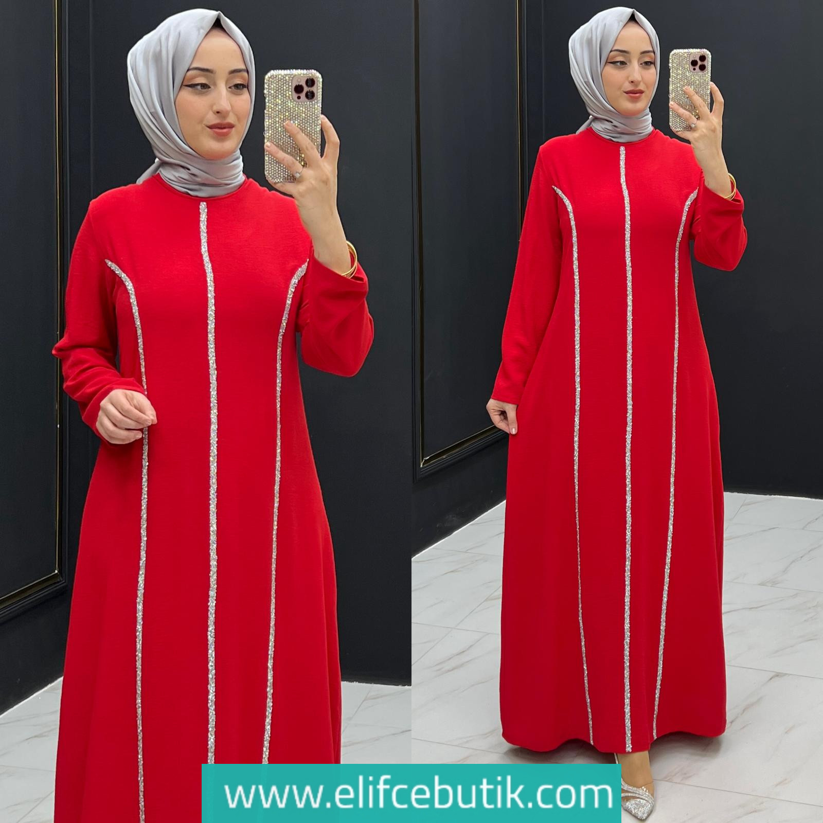 Ayrobin kumaş Miray abiye - Görsel 10