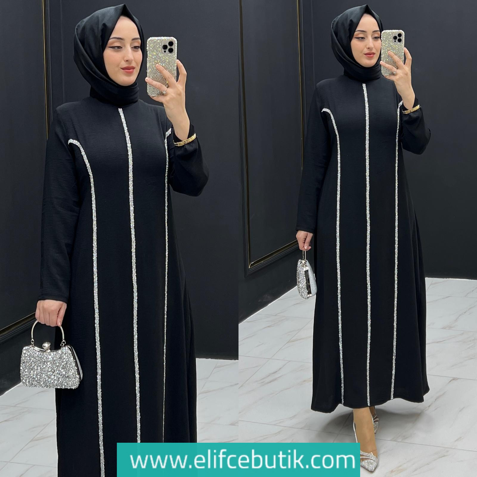 Ayrobin kumaş Miray abiye - Görsel 9