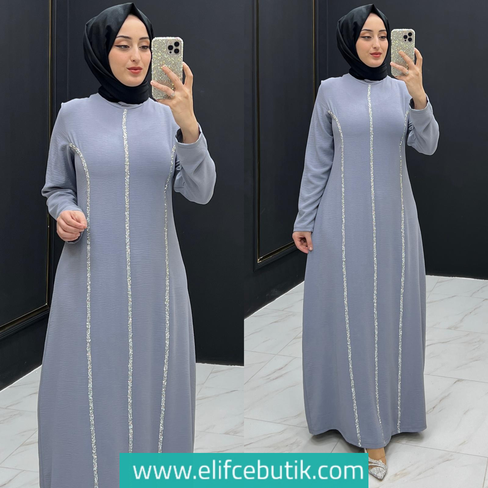 Ayrobin kumaş Miray abiye - Görsel 12