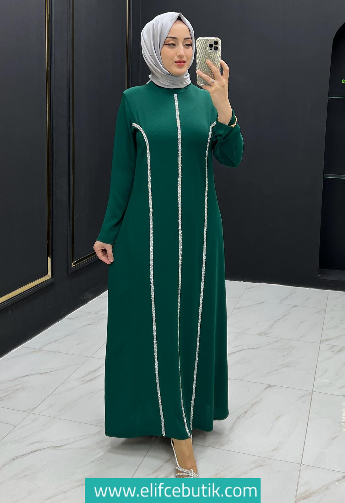 Ayrobin kumaş Miray abiye - Görsel 6