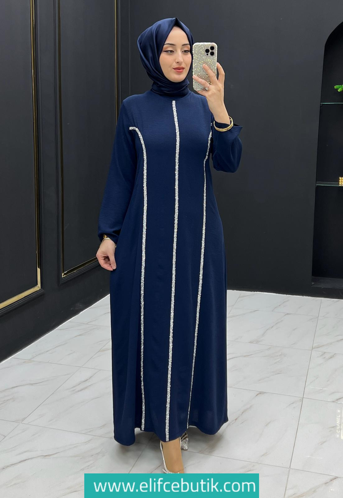 Ayrobin kumaş Miray abiye - Görsel 5