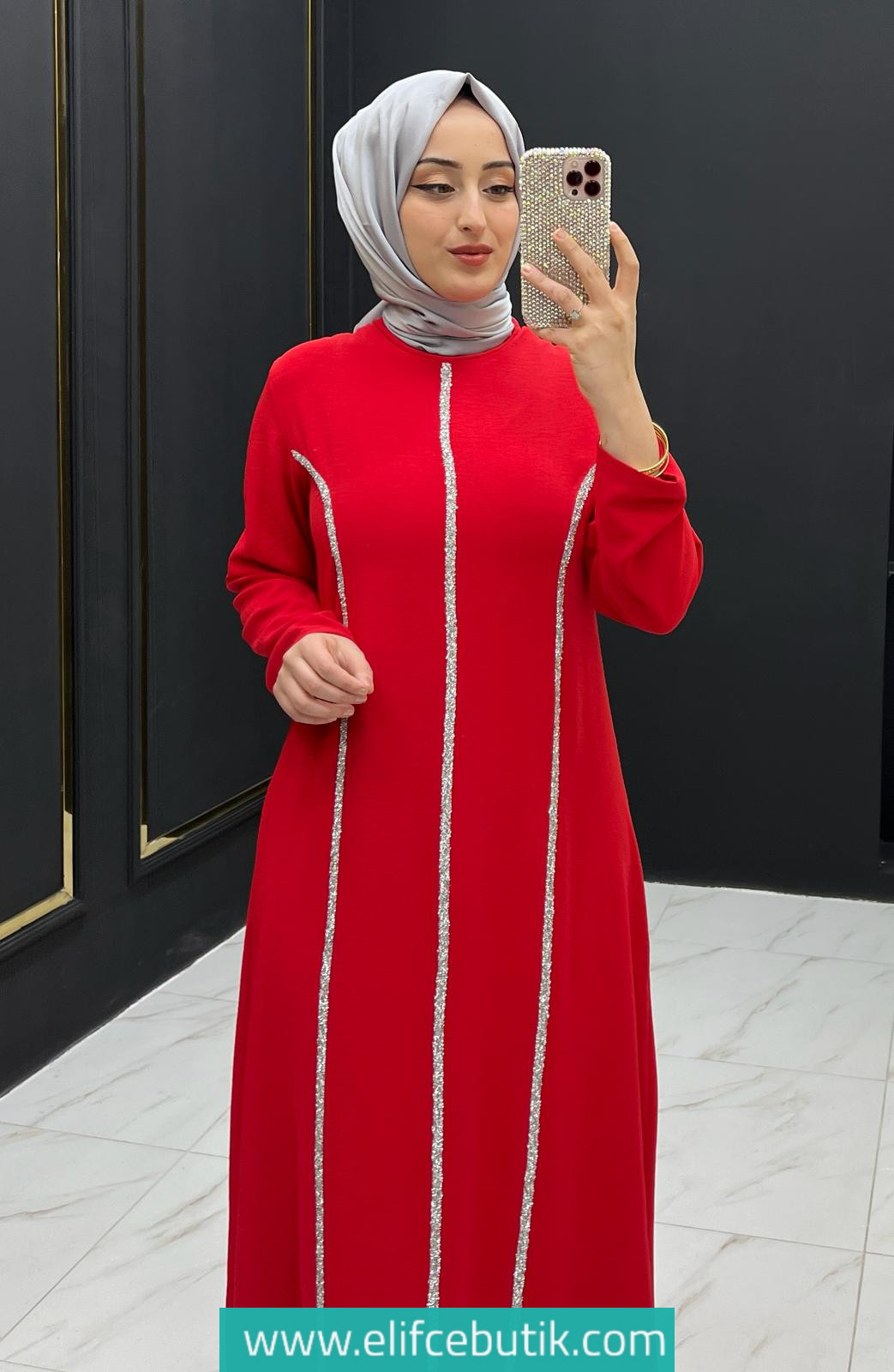 Ayrobin kumaş Miray abiye - Görsel 7