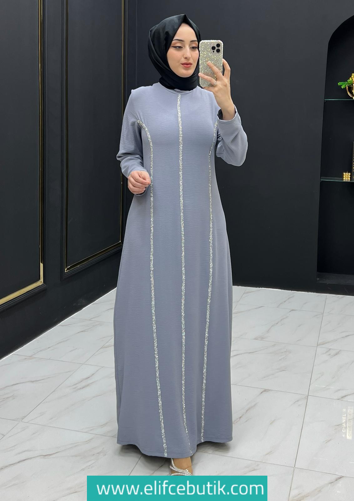 Ayrobin kumaş Miray abiye - Görsel 3