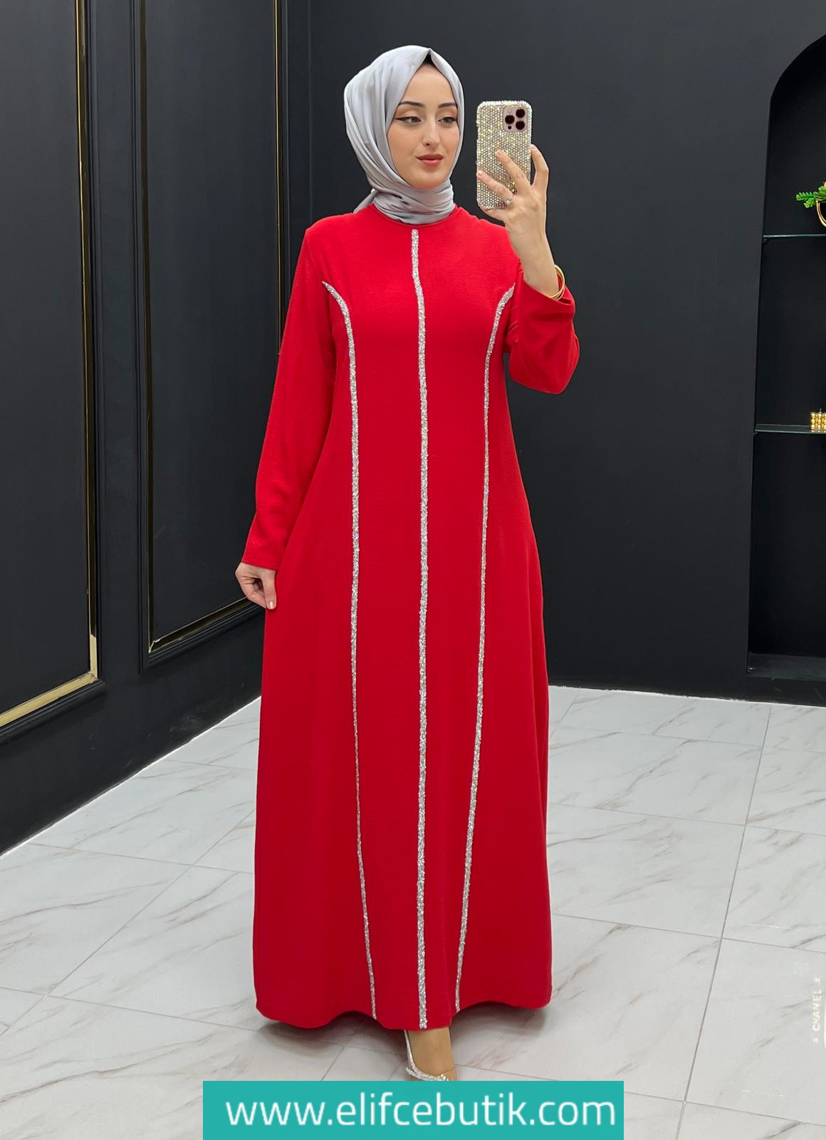Ayrobin kumaş Miray abiye - Görsel 8