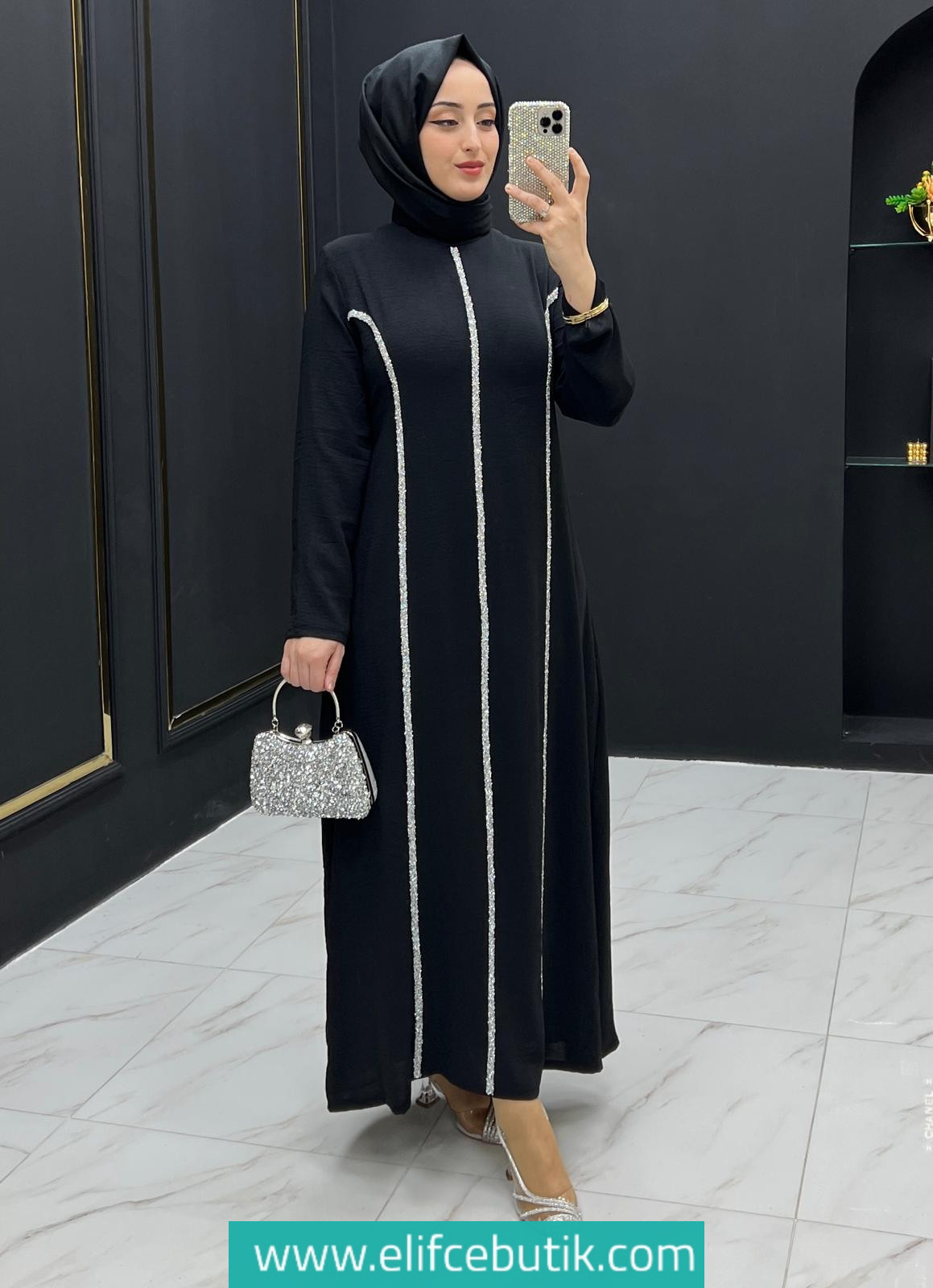 Ayrobin kumaş Miray abiye - Görsel 4