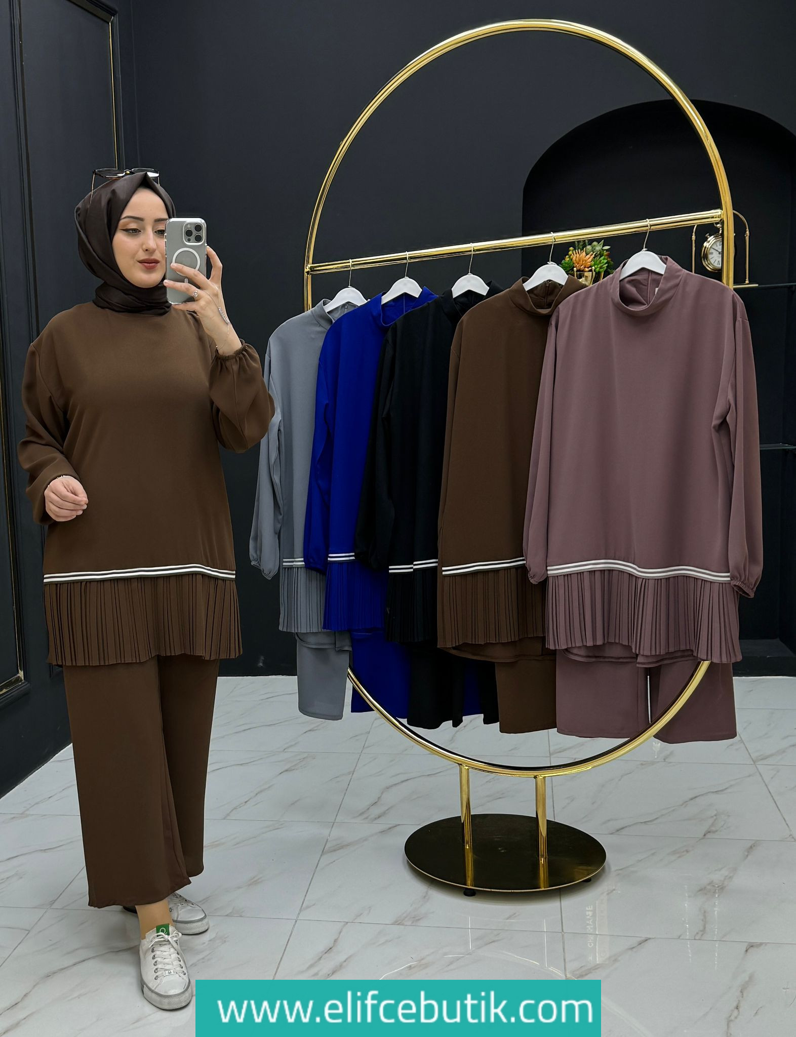 Krep kumaş alina takim - Görsel 8