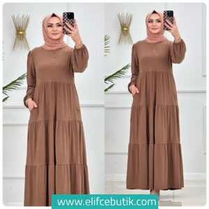 Sandy kumaş Güliz elbise