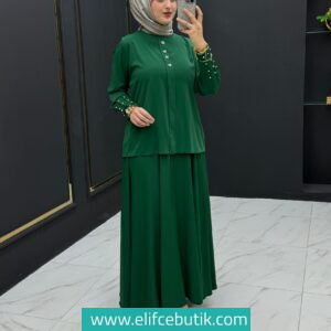 İthal Şarmi kumaş ikra etekli takim