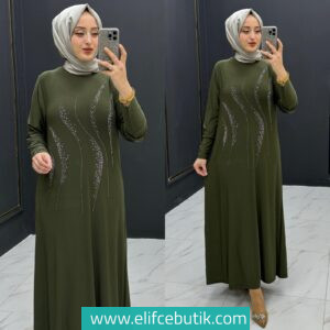 Sandy kumaş İlknur elbise